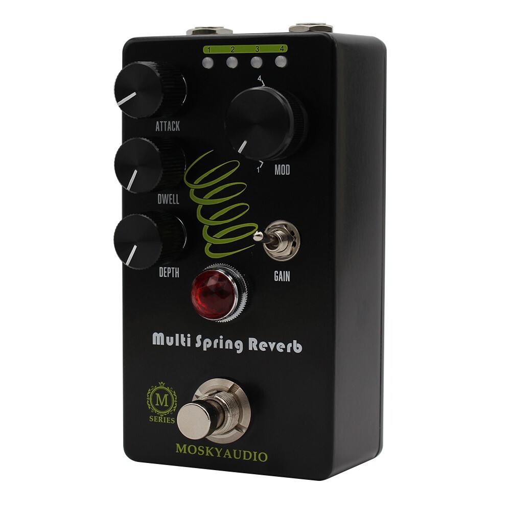 Mosky Professional Multi Spring Reverb Guitar Effects Pedal 4 Modulation modes