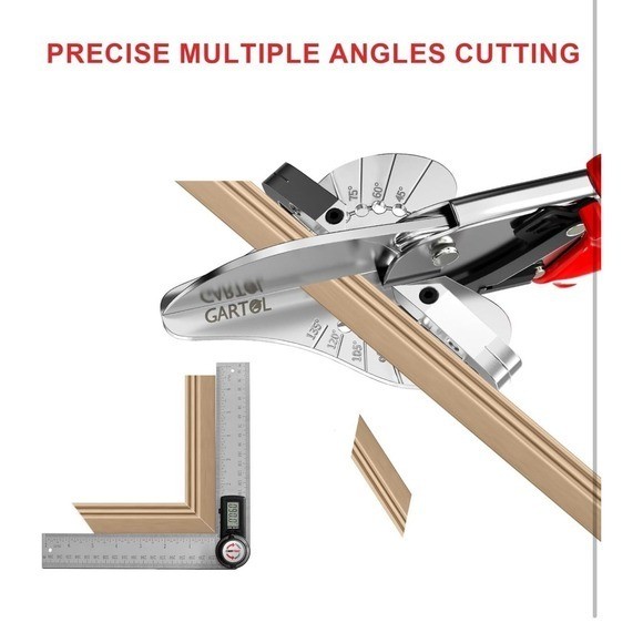 GARTOL Ratchet Miter Shears for Angular Cutting Molding Crafting