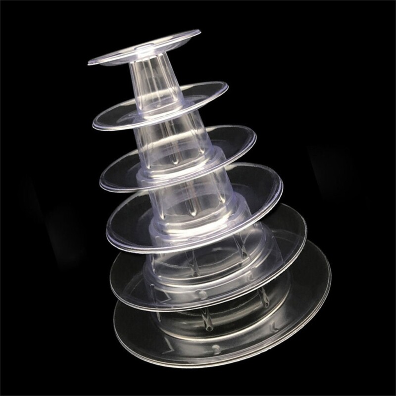 Dessert Display Rack Stackable Cake Holder PET Material Cake Display Stand