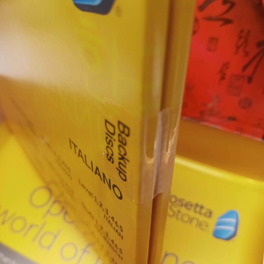 Rosetta Stone Italian Couse Level 1 -5 Language Software CD Set No Headset