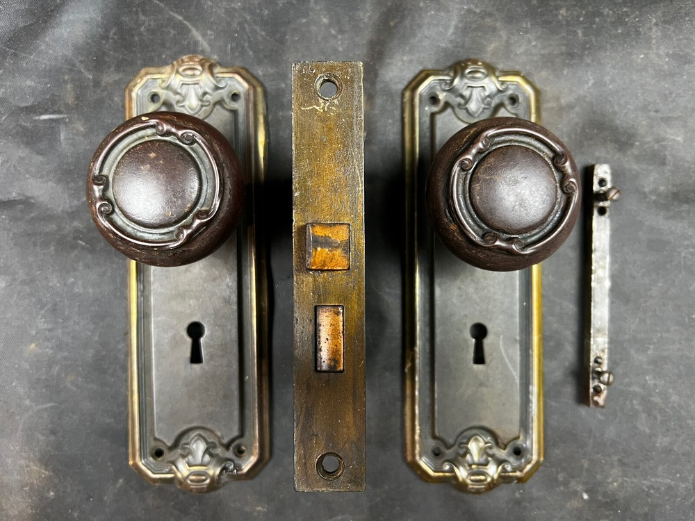 Corbin 1923 Anvers Passage Set Knobs, Plates, Mortise G-14502