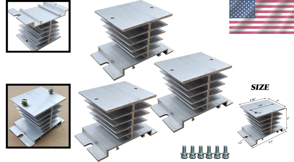 Compact Aluminum Heat Sink for Single Phase Solid State Relay - High Performance