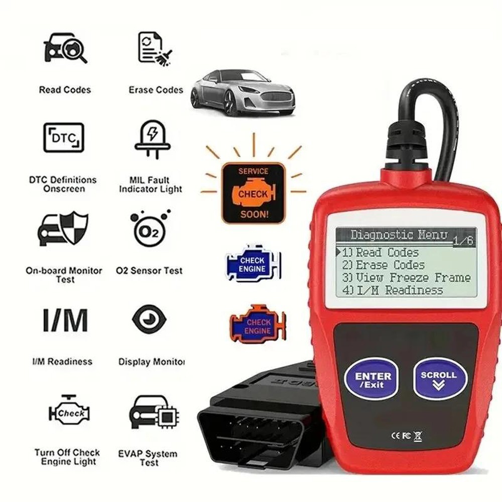 OBD Code Reader Automotive Car Check Engine Fault Diagnostic Tools OBD2 Scanner