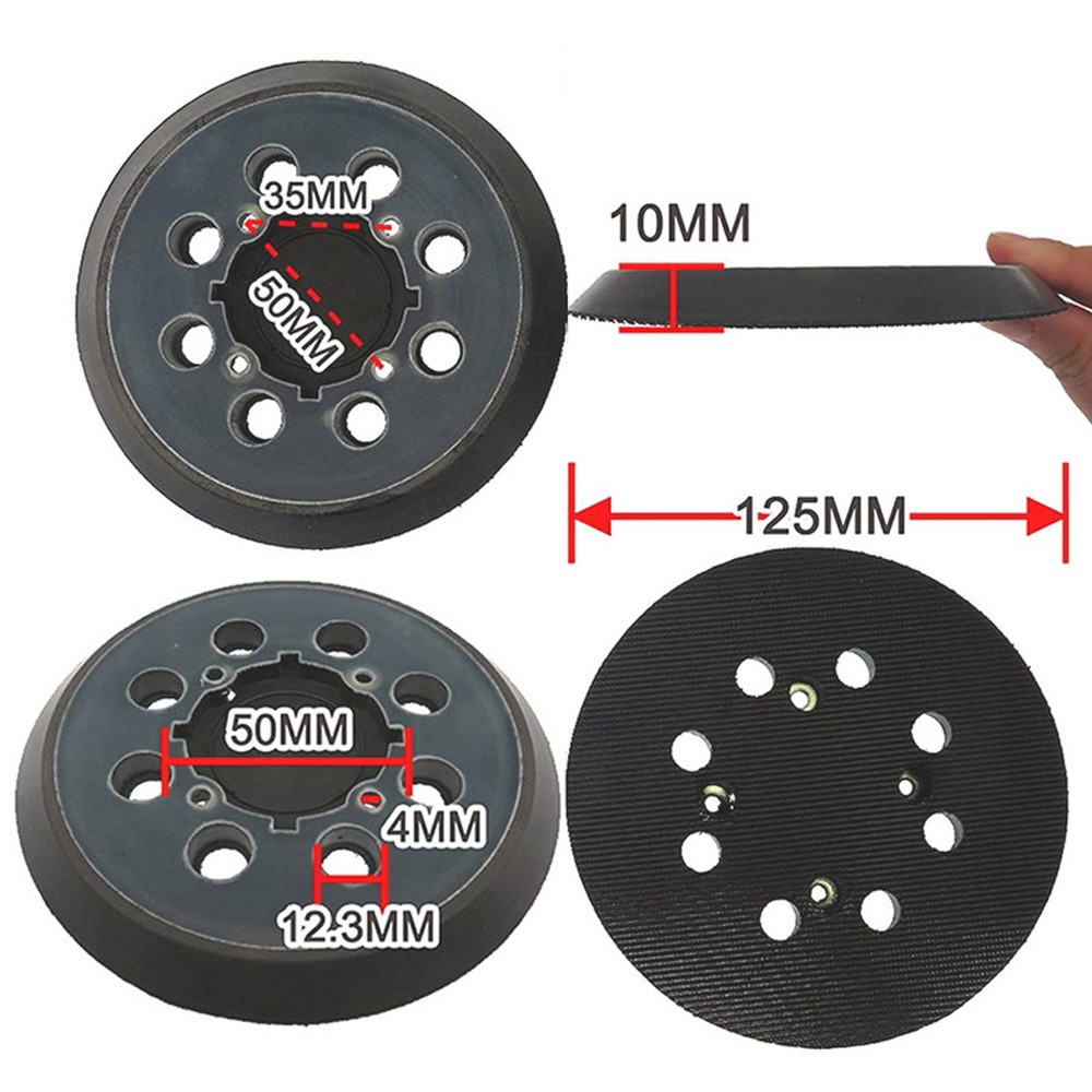 2 Pack 5" 4-Screw Orbital Sander Pad Replacement Hook Loop for DWE64233 N329079