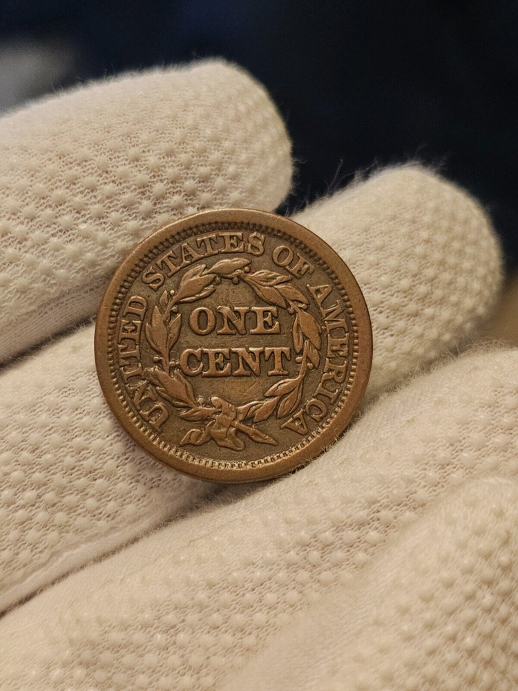 1846 Large Cent Tall Date Higher Grade Attempted Hole US Type Coin