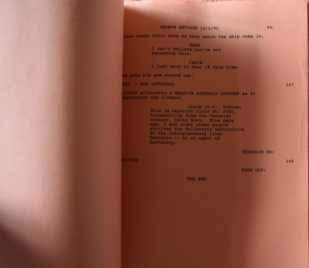 1992 Original Lifepod Revised Draft Screenplay Script Color Pages