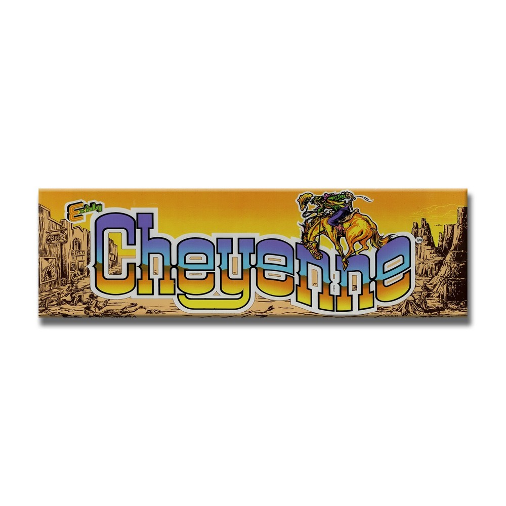 Cheyenne Premium Arcade Marquee Insert Reproduction Header/Backlit Sign