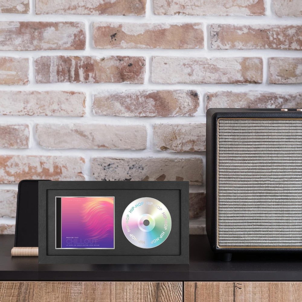 FramePro CD Display Frame, 14.2"x7.7" Signed CD Cases and Discs Holder, Wall ...