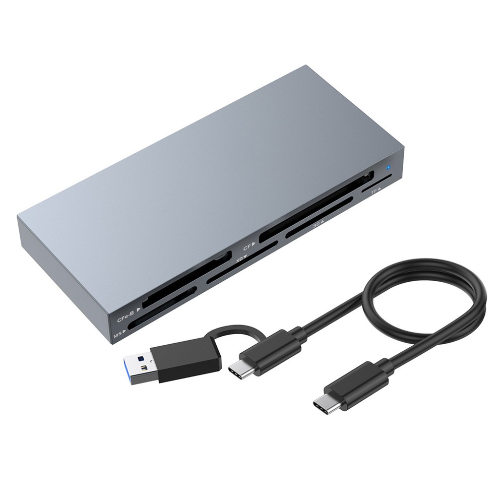 6-IN-1 USB 3.2 Gen2 10Gbps CFexpress Type B/CF/MS/XD/SD/TF Multi Card Reader new