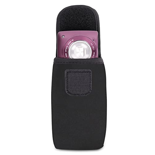 Small Digital Camera Case with Carabiner, Belt Loop, Scratch Resistant -