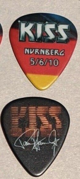 KISS 6-5-2010 NURNBERG GERMANY Sonic Boom Over Europe Guitar Pick CITY PICK