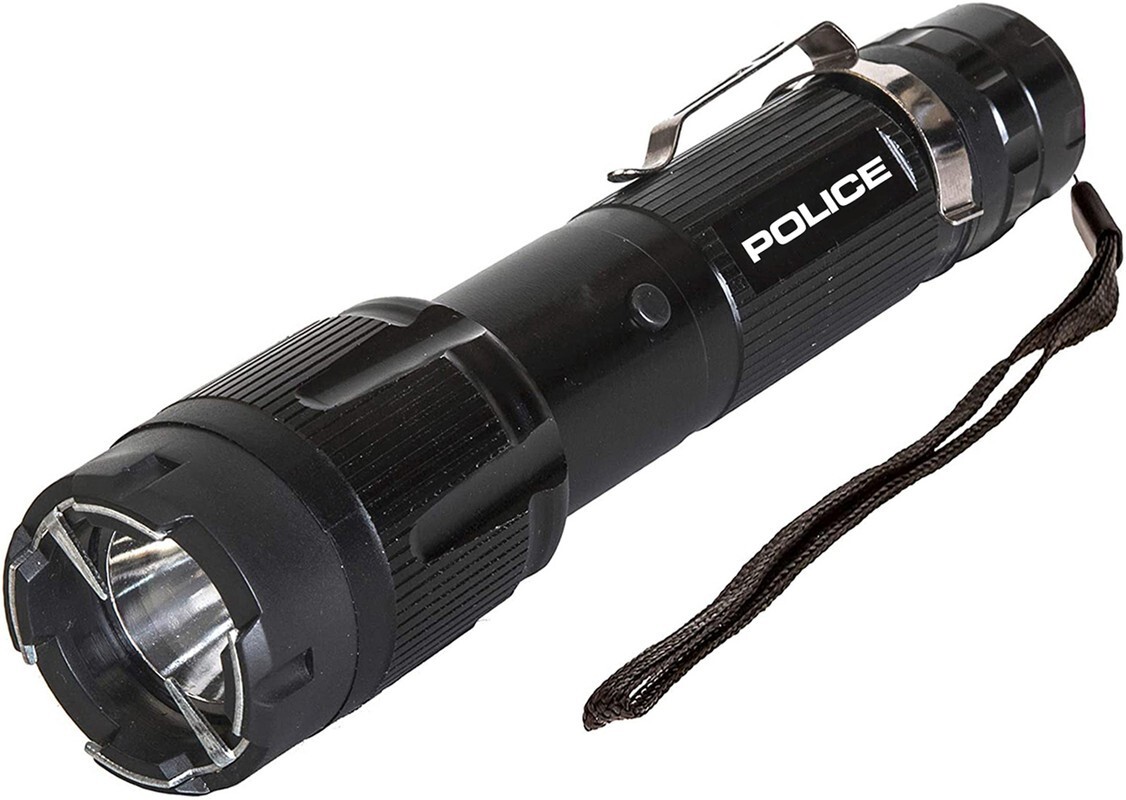 POLICE Stun Gun 1159 700 BV Heavy Duty Metal Rechargeable LED Flashlight