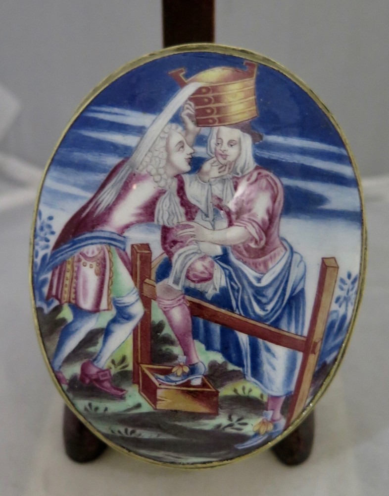 Vintage Erotic Enamel Box