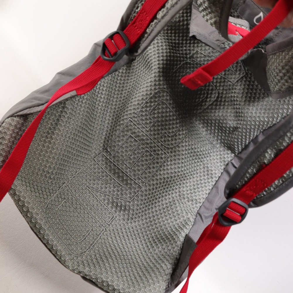 Ascend Backpack Water Resistant Hiking Light Pack Drawstring Folding Gray Nylon