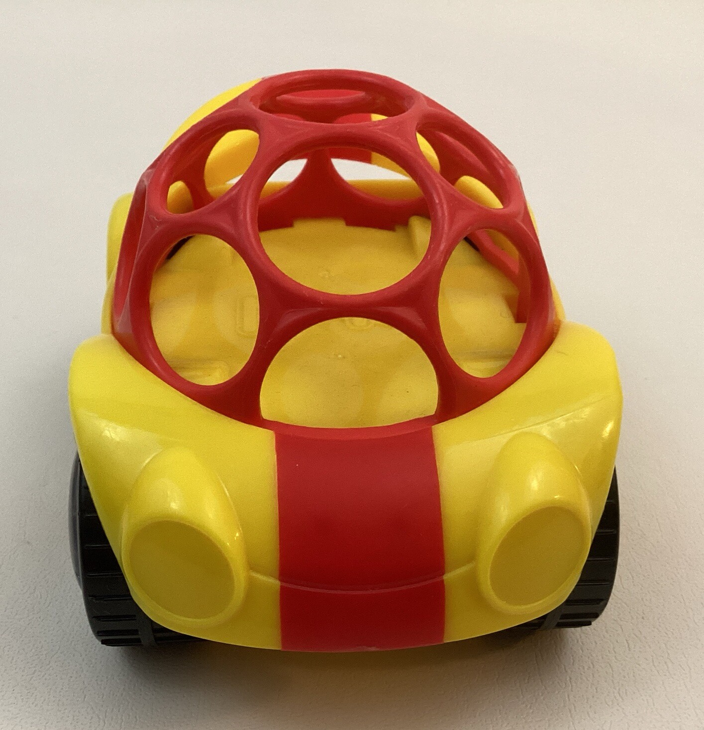 Oball Go Grippers Rattle Roll Race Sports Cars Lot of 2 Yellow Blue Toys