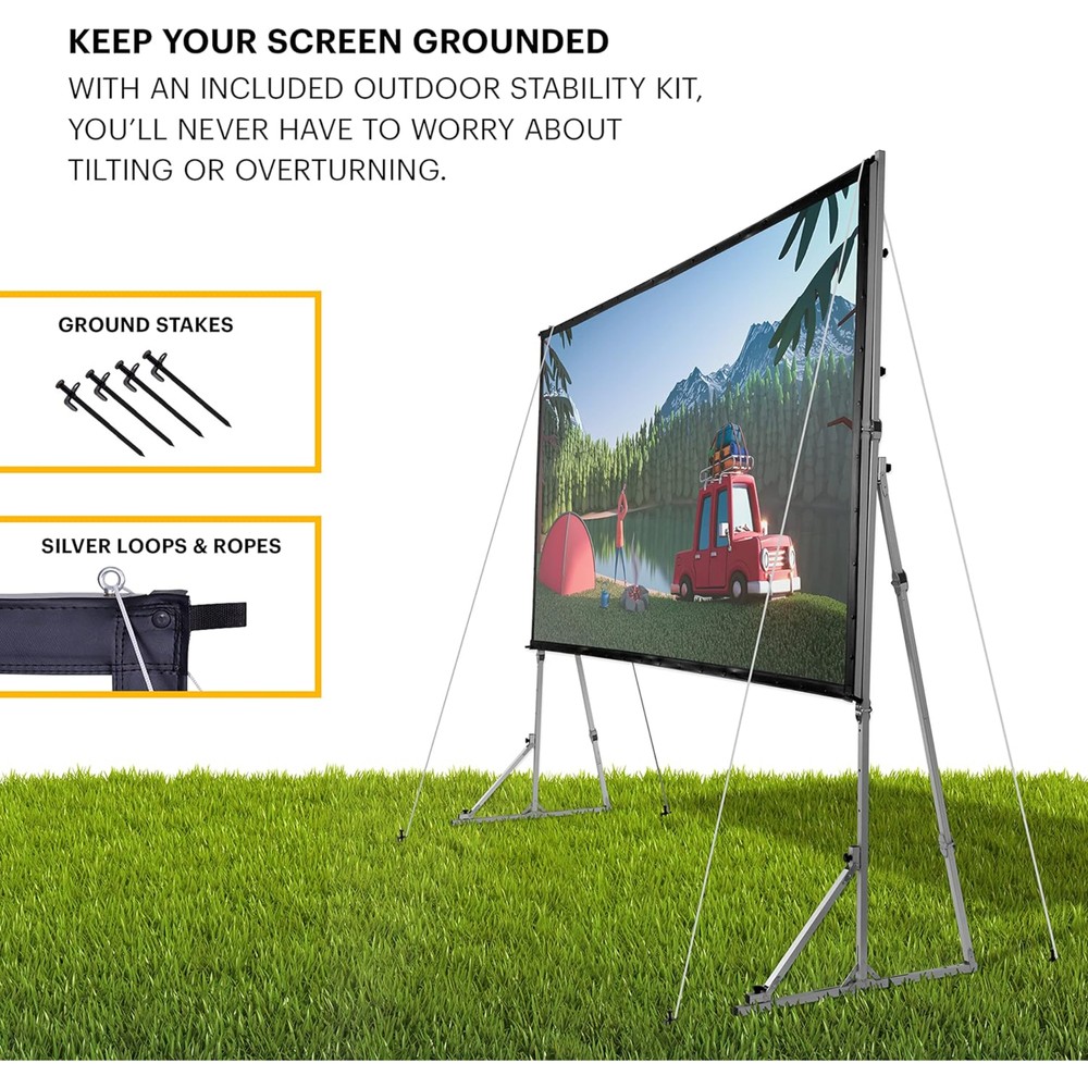 Kodak Portable Projection Screen 150” with Foldable Legs and Front Projection