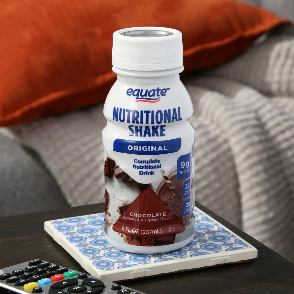 Equate Original Meal Replacement Nutritional Shakes, Chocolate,8 fl oz, 24 Count