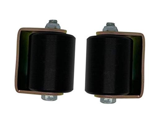 Slide Gate Guide Roller 3" Black Hard Nylon UHMW Rollers with C Bracket 2 Pack