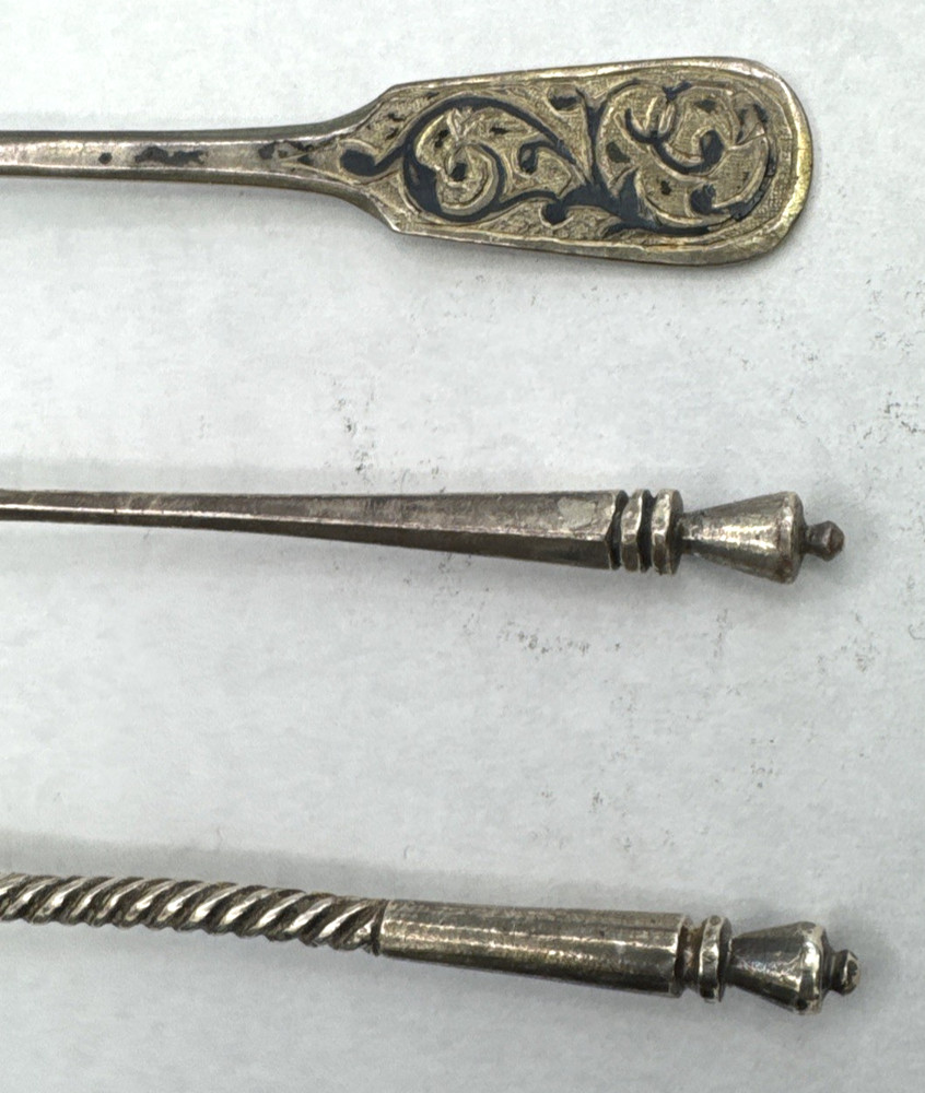 3 Antique Russian 0.84 Silver Spoons