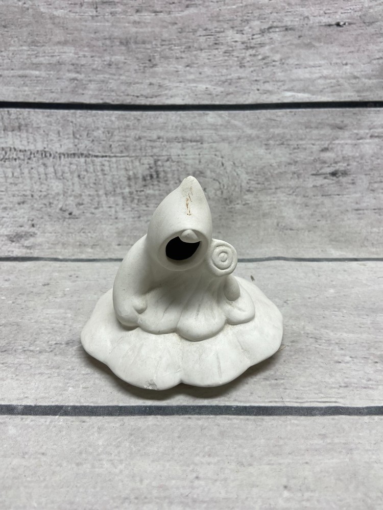 Ceramic Bisque Halloween Ghost & Jack-o'-Lantern Scarecrow