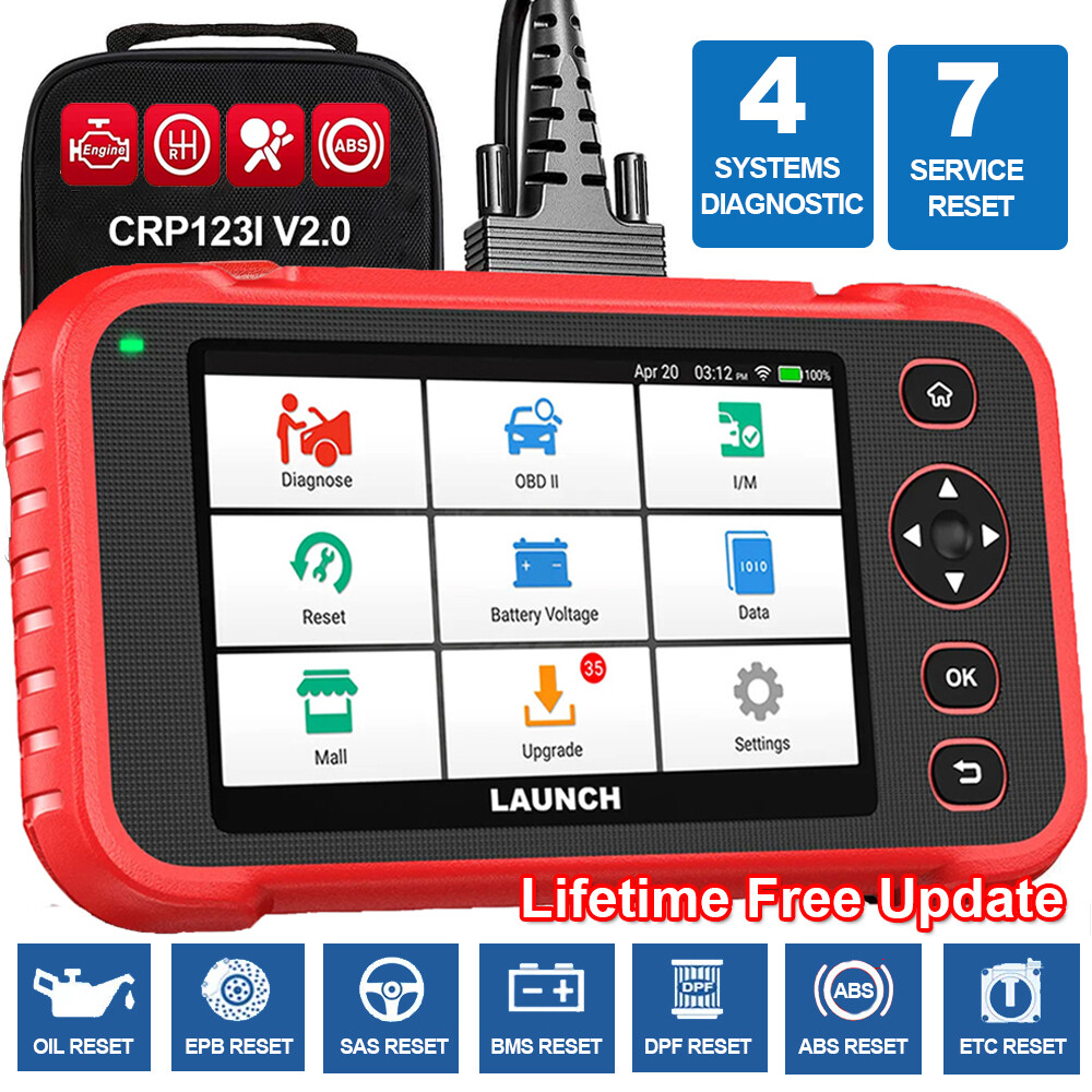 Automotive Code Reader OBD2 Scanner ABS SRS Engine Transmission Diagnostic Tool