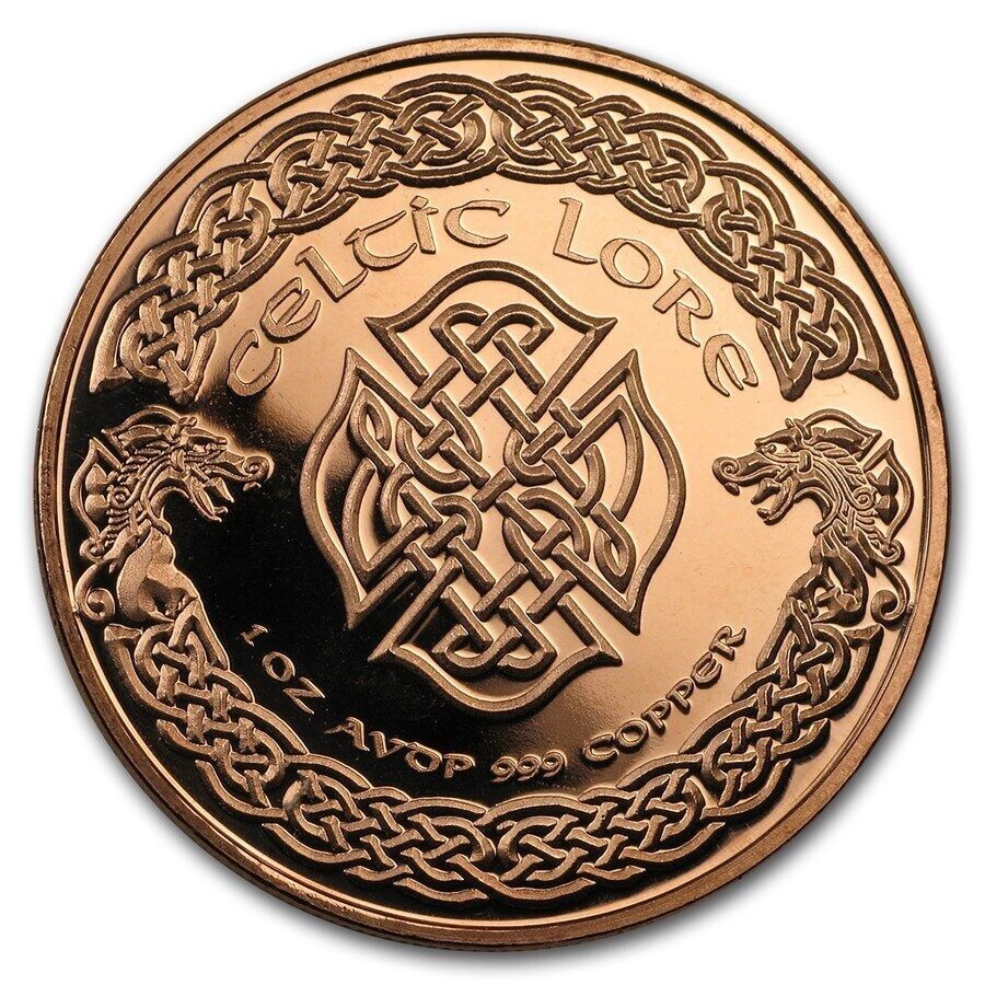 Celtic Lore - MERLIN - 1oz .999 BU copper round
