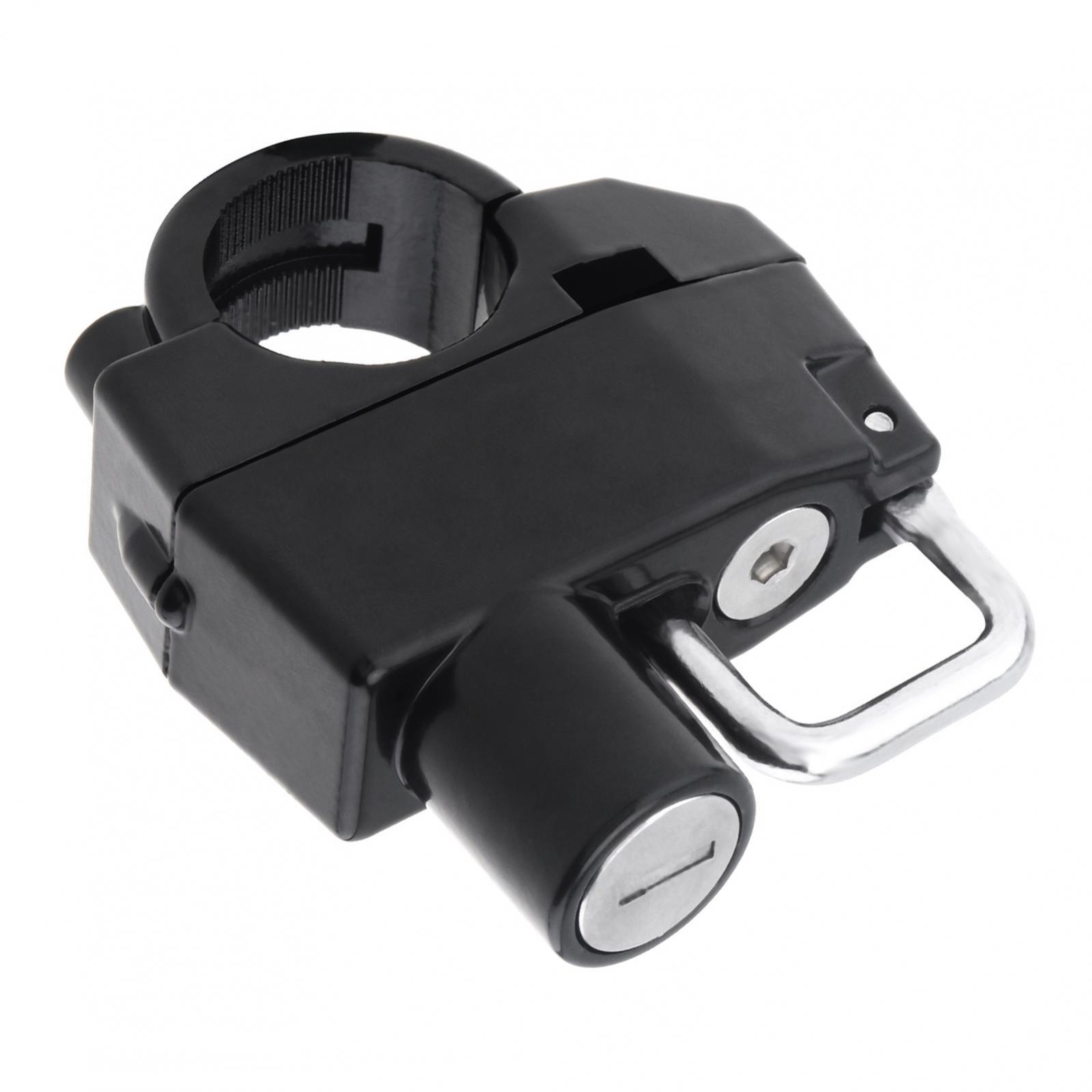 Motorcycle Helmet Lock Handlebar 22mm-25mm Anti-theft Security Motorbike 2 Keys