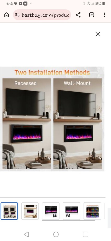 Electric Fireplace Insert With Remote
