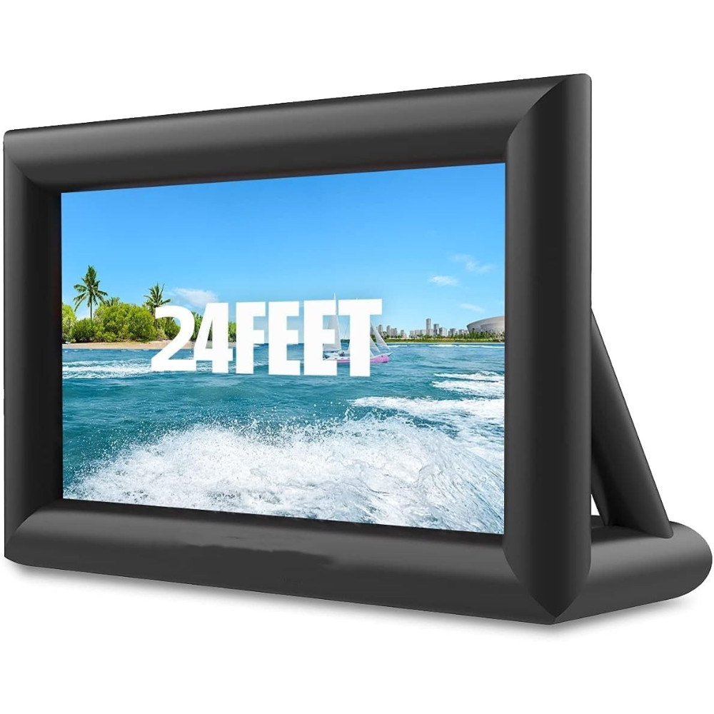 24ft Blow Up Projector Screen: Front/Rear Projection, Includes Blower & Stakes