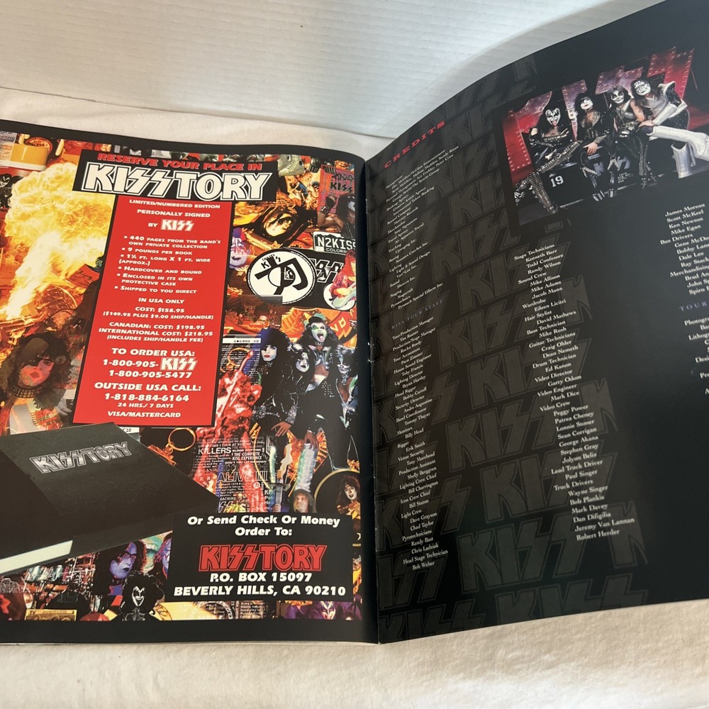 KISS -Alive/Worldwide 1996-97 Black Concert Program Tour Booklet