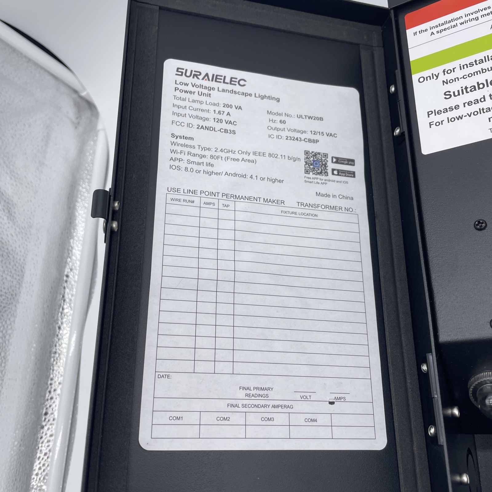 200W Smart Wi-Fi Landscape Low Voltage Transformer 2 Zone 120V AC to 12V 15V AC