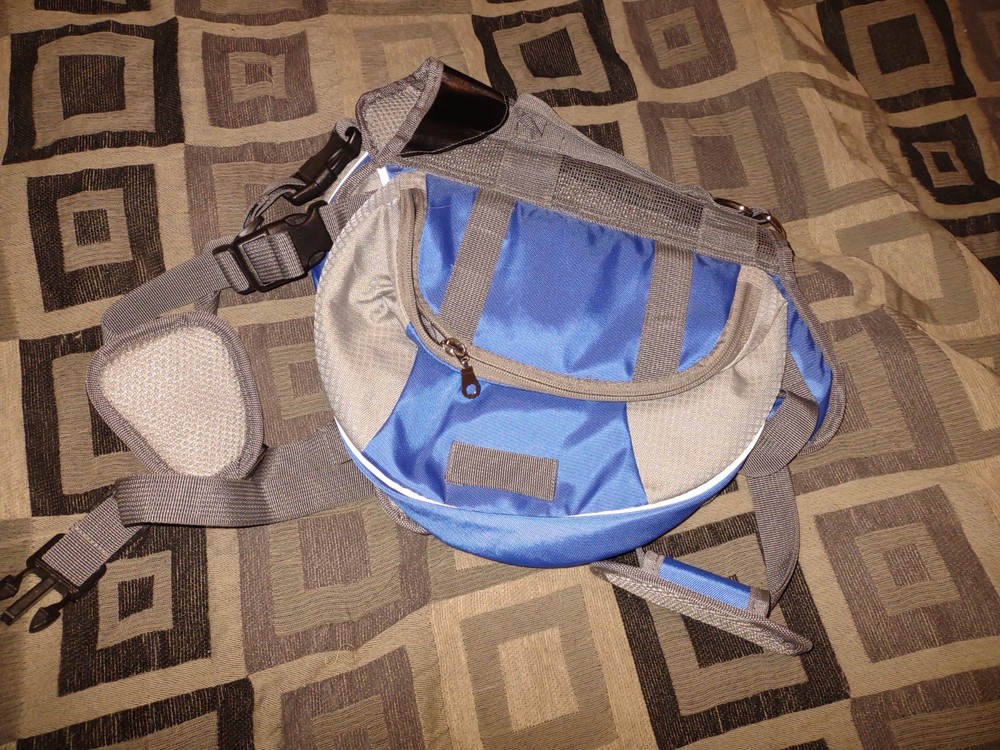 Large Dog Backpack Blue And Gray