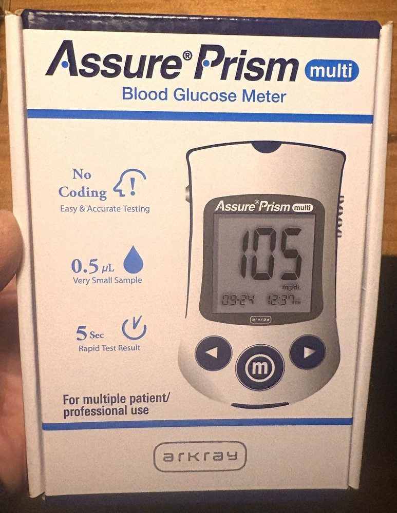 New Arkray Assure Prism Multi Blood Glucose Meter - No Coding - Fast 5 Sec