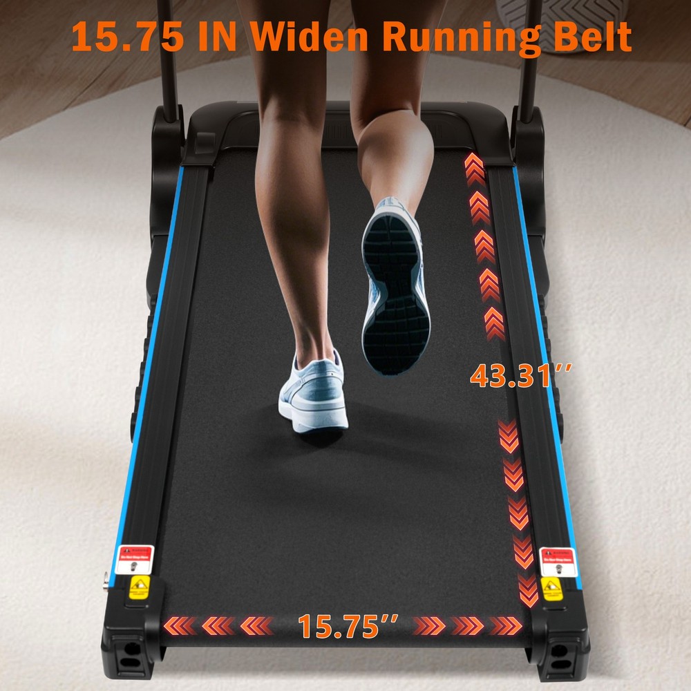 Hydraulic System Auto-Folding Treadmill with Incline Walking Running Machine New