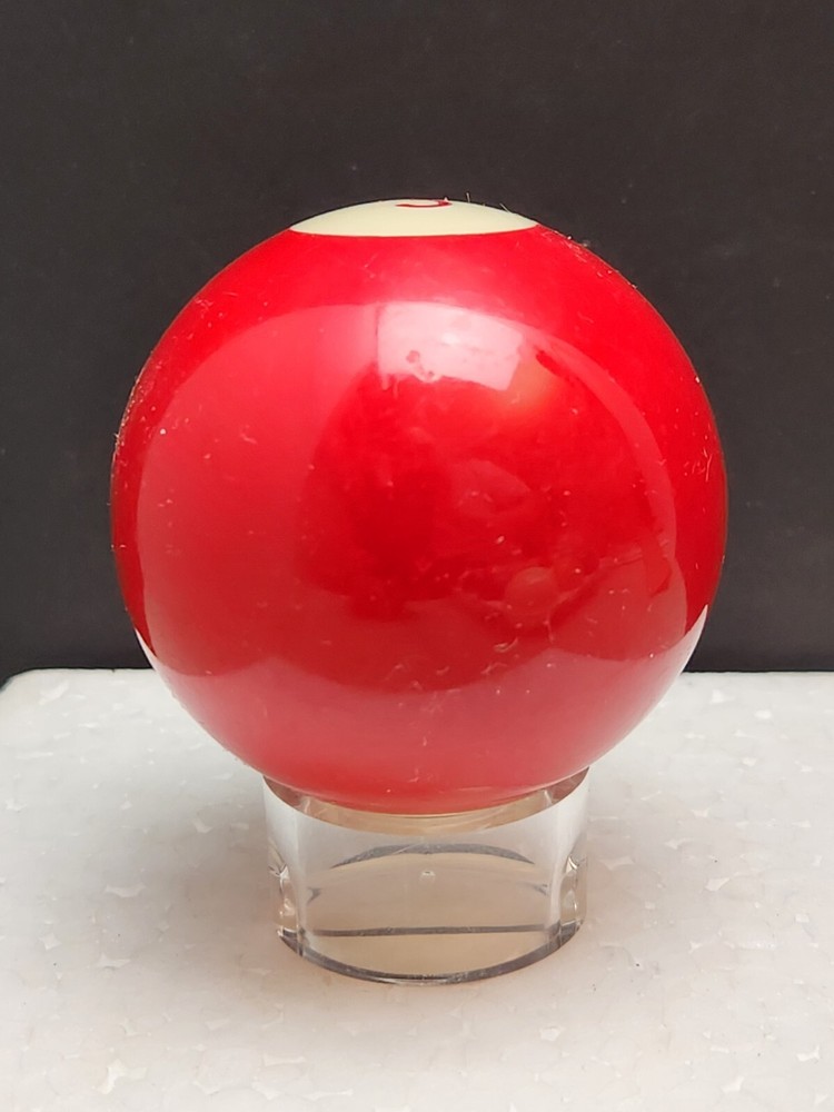 Vintage Replacement Pool Ball Billiards #3 Red Solid- 2 1/4" SURE-SHOT