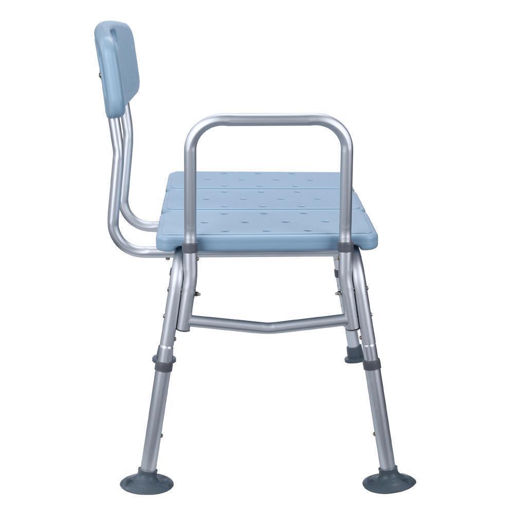 Height Adjustable Bench Bath Tub Shower Chair with Arm Back