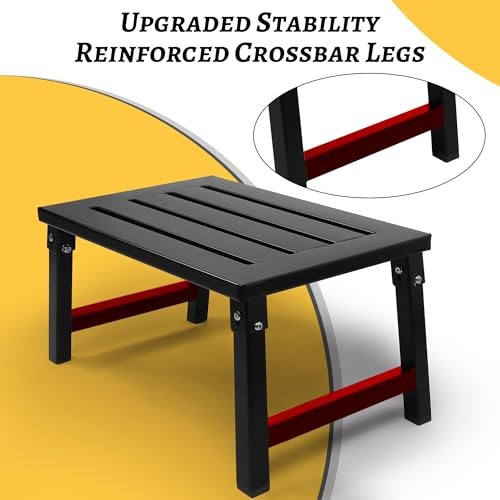RV Step Stool Foldable 1000 lbs Capacity, Heavy Duty Metal Steps Platform,