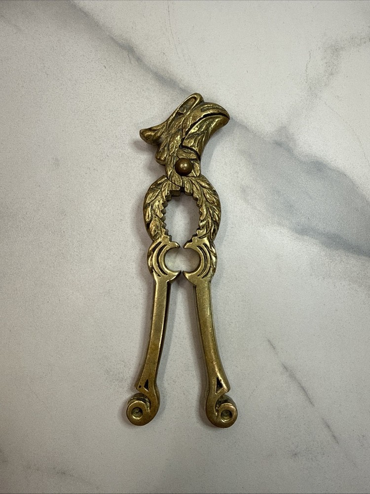 Vintage Brass 5.5” Eagle Head Nutcracker Bottle Opener Kitchen or Bar Tool
