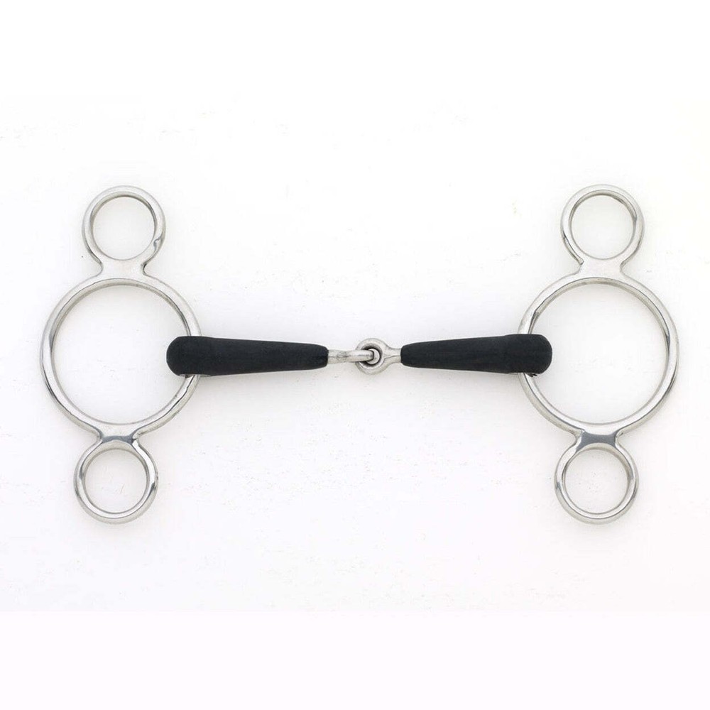 Eco Pure Rubber Jointed 2-Ring Gag Bit