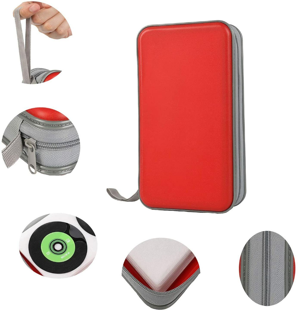 72 Hard Plastic CD Holder Protective DVD Disc Storage Case Portable Organizer