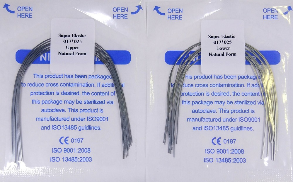 5Pack Dental Orthodontic Bracket Arch Wire Niti Rectangular Natural SuperElastic