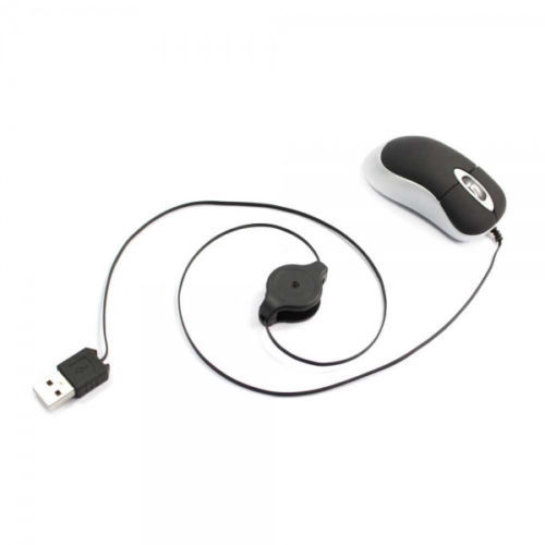 New Mini Retractable USB Optical Scroll Wheel PC Laptop Notebook Mouse Mice Us