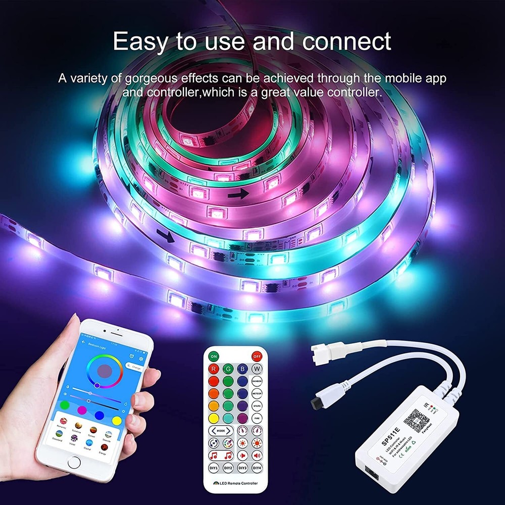 LED Controller SP511E Bluetooth Music App for WS2811WS2812 Addressable LED Light
