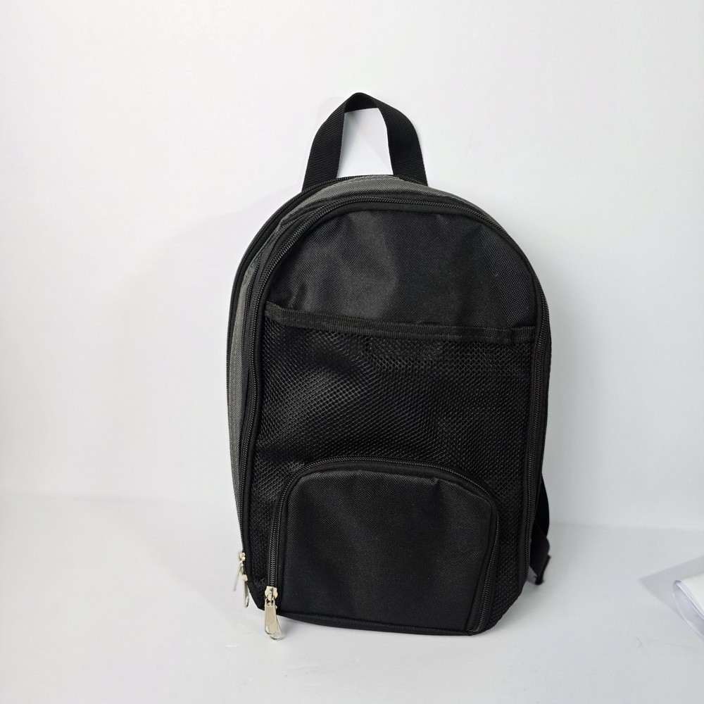 TI Mini Black Backpack Multiple compartments with interior hooks and straps