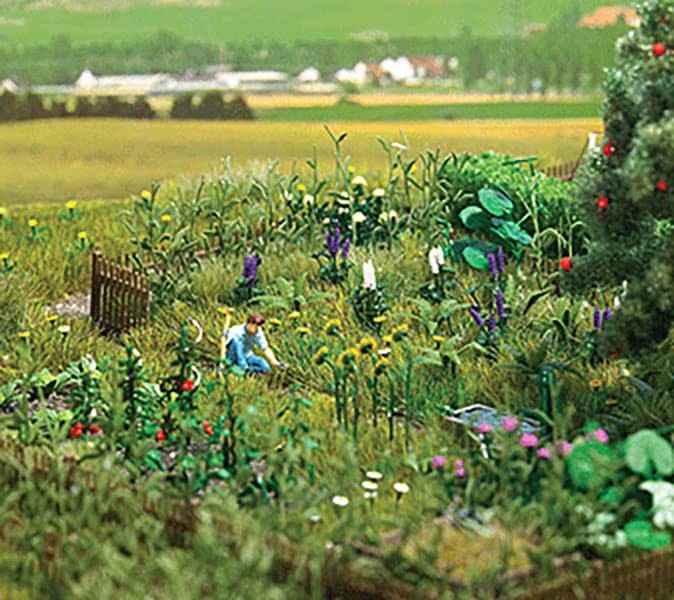 Busch HO Scale Overgrown Flower Garden/Farm Plot - Kit