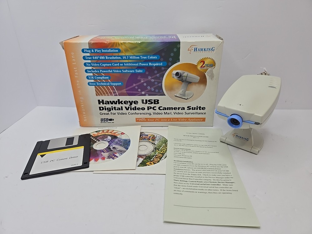 Hawkeye USB Digital Video PC Camera Suite Webcam Security Hawking Technology