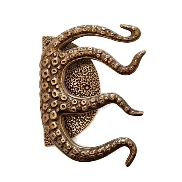 1 complete set version Small 11" wide Octopus HEAVY brass Stunning Solid heavy
