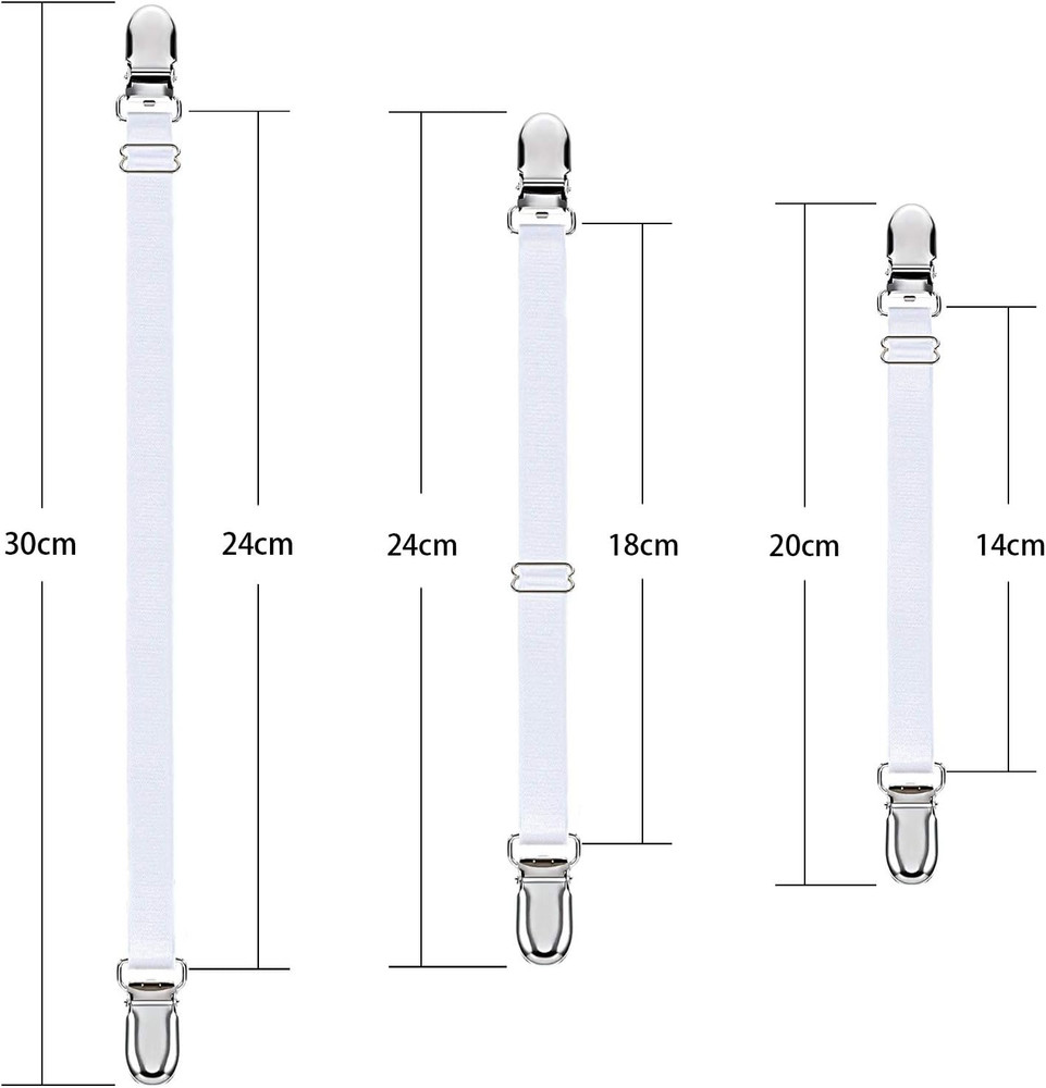 12 Pcs Bed Sheet Clips Straps Sheet Corner Straps Holder Adjustable Mattress Cli