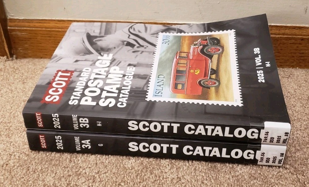 2025 Scott Postage Stamp Catalog...Volumes 3 A & B... Ex Library