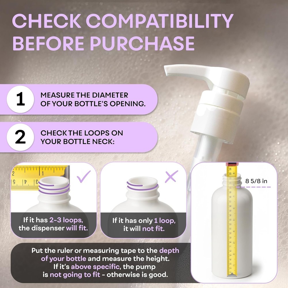 Universal Dispensing Pump for Shampoo Conditioner Refillable